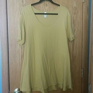 LuLaRoe Perfect T Mustard/Gold